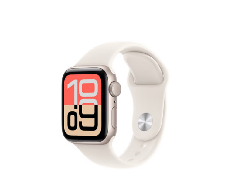 Apple/苹果 Watch SE 3 智能手表GPS款40毫米星光色铝金属表壳星光色运动型表带M/L MEH64CH/B情人节